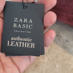 Zara suede ankle burgundy boots